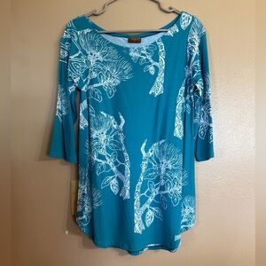 Wahine Toa Tunic Ohia Lehua Print Size M